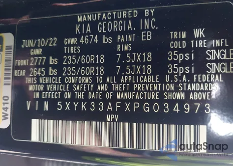 2023 Kia Sportage Ex z USA, uszkodzony, nr VIN 5XYK33AFXPG034973